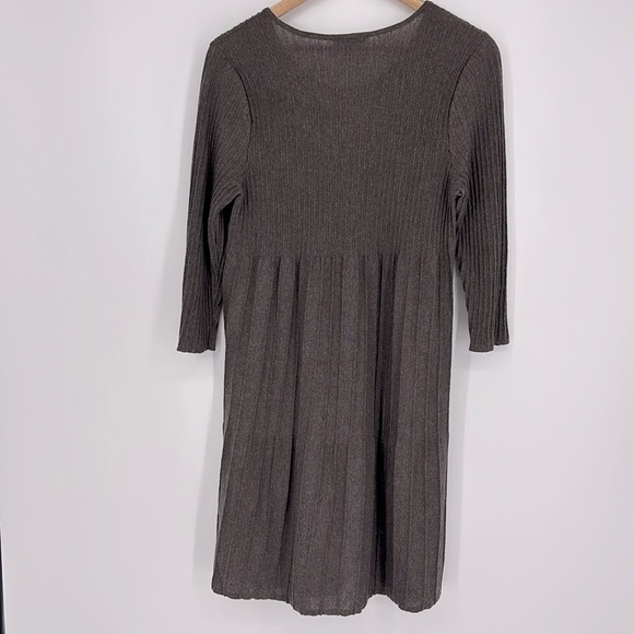 Eileen Fisher Wool Scoop Neck Dress Women’s Size Large in Gray / Brown Taupe EUC - Picture 7 of 9